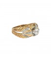 Diamonds, gold and platinum ring