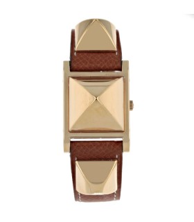 Hermès Médor gold plated watch