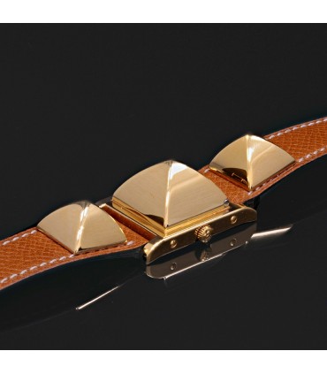 Hermès Médor gold plated watch