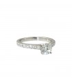 Bague solitaire or et diamants - Certificat GIA 0,90 ct H VS2