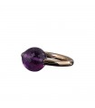 Amethyst and gold ring