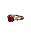 Ruby, diamonds and gold ring