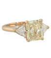 Bague solitaire diamant fancy jaune