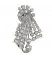 Diamonds and palladium brooch