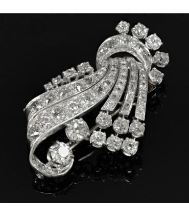 Diamonds and palladium brooch