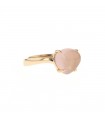 Bulgari pink quartz and gold ring