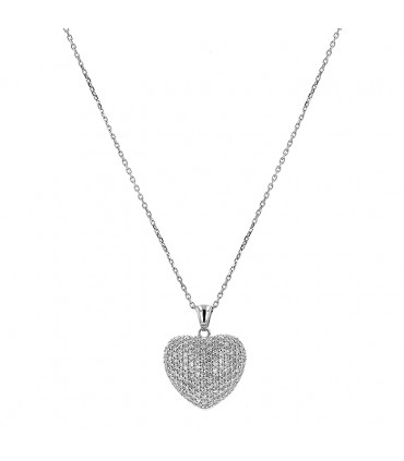 Collier coeur or et diamants