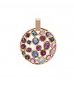 Pendentif or, rubis et saphirs