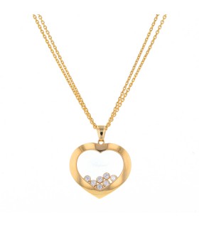 Chopard Happy Curves diamonds and gold necklace