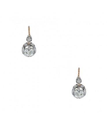 Diamonds and gold earrings