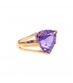 Bague or, améthyste et diamants