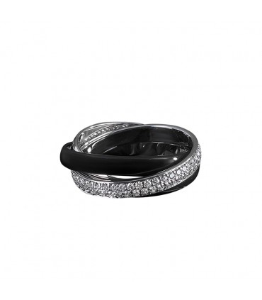 Cartier Trinity diamonds, ceramic and gold ring
