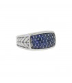 David Yurman Navy sapphires and silver ring