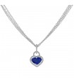 Sapphire, diamonds and gold necklace