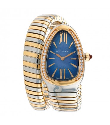 Bulgari Serpenti diamonds and gold watch