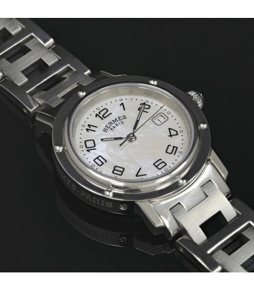 Hermès Clipper stainless steel watch circa 2008