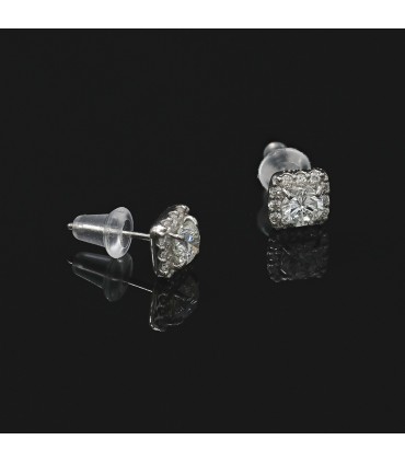 Boucles d’oreilles or et diamants - Certificat 0,35 ct et 0,33 ct I VS1