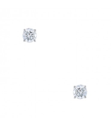 Boucles d’oreilles or et diamants - Certificat GIA 0,86 ct H VS2 / 0,82 ct I VS1