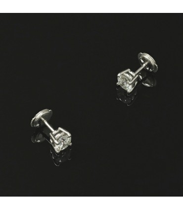 Boucles d’oreilles or et diamants - Certificat GIA 0,86 ct H VS2 / 0,82 ct I VS1