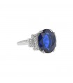 Diamonds, sapphire 5,6 ct Burma no heat and gold ring
