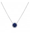 Diamonds, sapphire and gold necklace