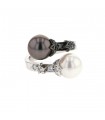 Chanel Comète diamonds, cultured pearls and gold ring