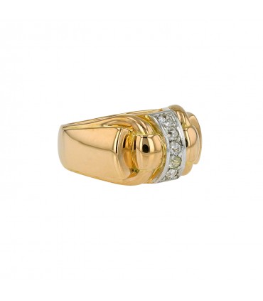 Diamonds, gold and platinum ring