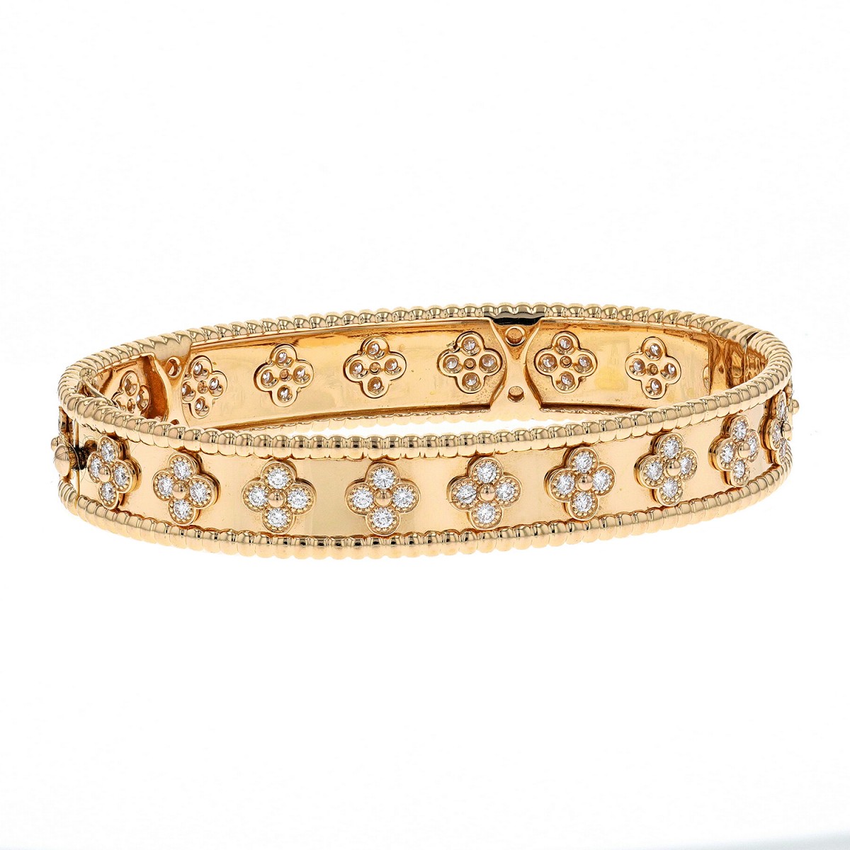 Vintage Alhambra bracelet 5 motifs 18K yellow gold Onyx  Van Cleef   Arpels