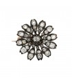 Broche or, argent et diamants