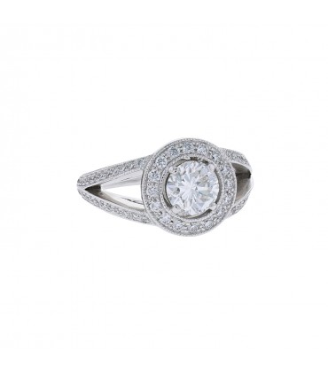 Diamonds and gold ring - LFG Certificate 1 ct F VS1