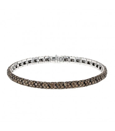 Bracelet or et diamants cognacs