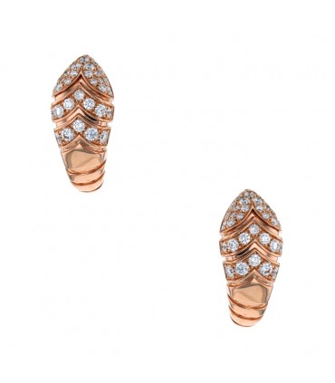 Bulgari Serpenti diamonds and gold earrings