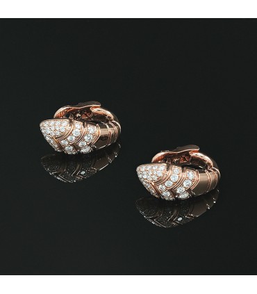 Bulgari Serpenti diamonds and gold earrings