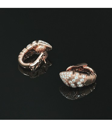 Bulgari Serpenti diamonds and gold earrings