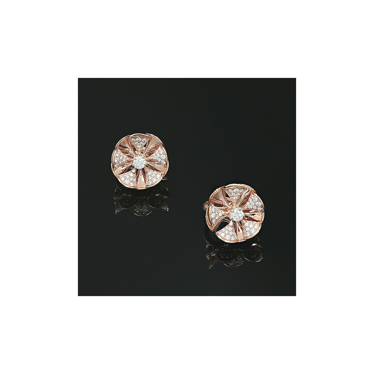 Bulgari Diamond Amethyst Ceramic 18 Karat Rose Gold Mediterranean Eden  Sassi Vintage Drop Earrings | Wilson's Estate Jewelry