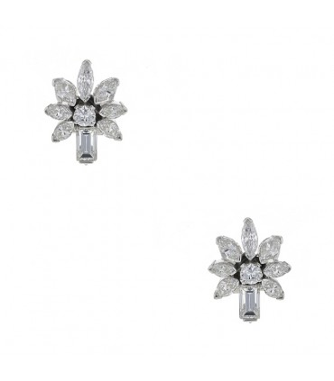 Boucles d’oreilles diamants or et diamants