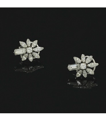 Boucles d’oreilles diamants or et diamants