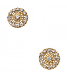 Buccellati diamonds and gold earrings