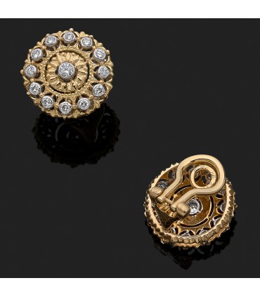 Buccellati diamonds and gold earrings