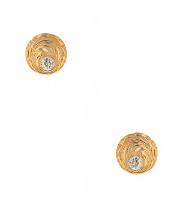 Diamonds and gold earrings