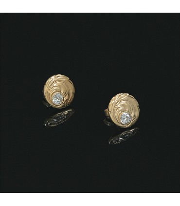 Diamonds and gold earrings