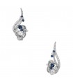 Sapphires, diamonds and gold earrings