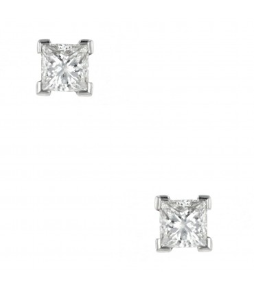 Boucles d’oreilles or et diamants - Certificat GIA 1,48 ct H VVS2 / 1,50 ct I VS1