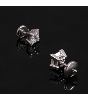 Boucles d’oreilles or et diamants - Certificat GIA 1,48 ct H VVS2 / 1,50 ct I VS1