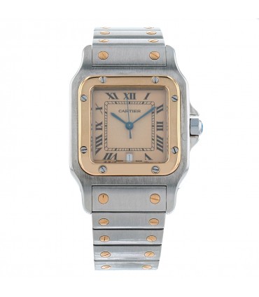 Cartier Santos Galbée stainless steel and gold watch