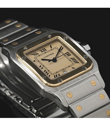 Cartier Santos Galbée stainless steel and gold watch