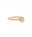 Bague solitaire or et diamant - Diamant 0,58 ct.