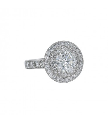 Bague solitaire diamant - Certificat HRD 1,70 cts G SI2