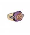 Pomellato Pin Up diamonds, amethysts, purple sapphires and gold ring