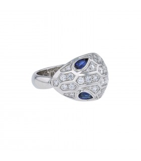 Bulgari Serpenti sapphires, diamonds and gold ring